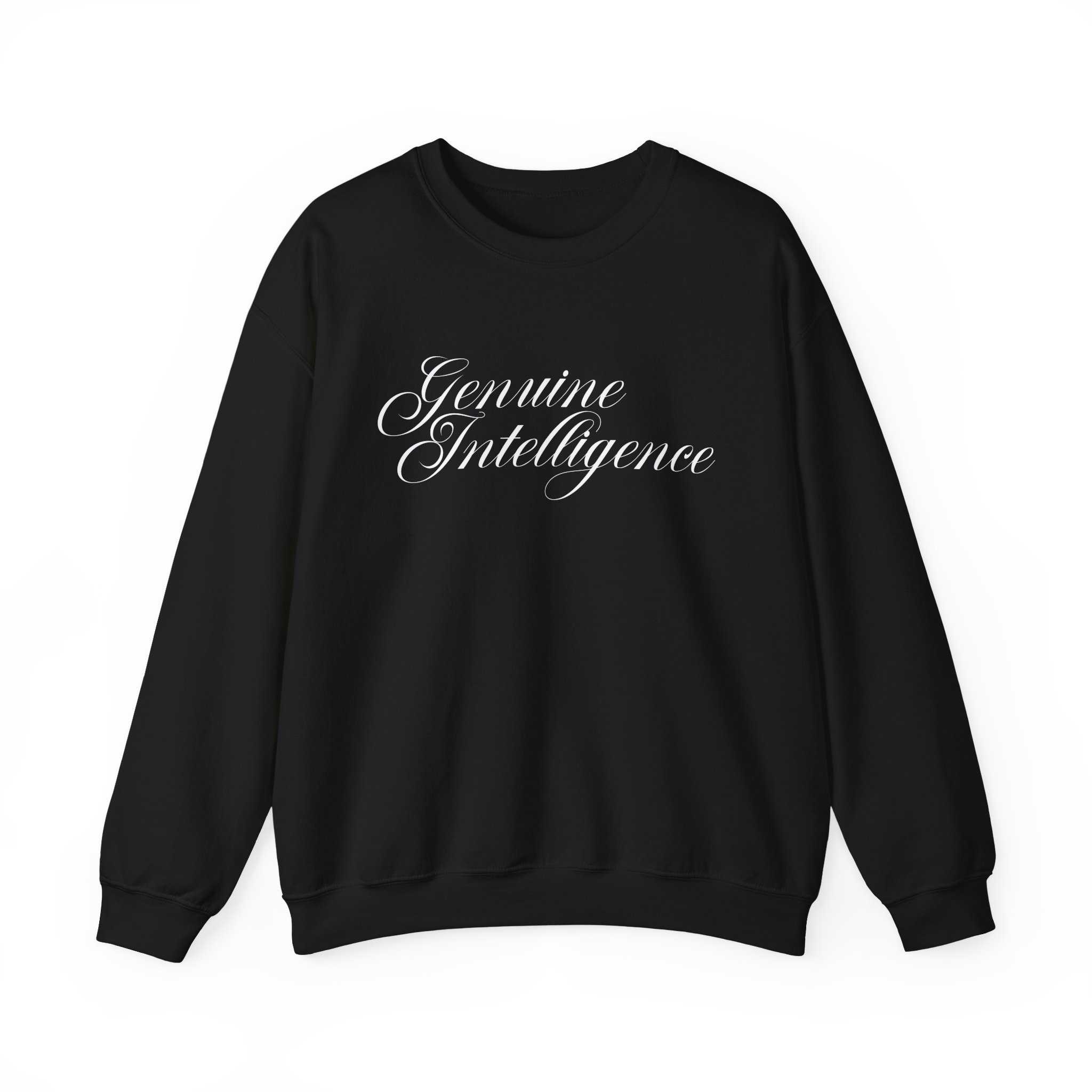 Genuine Intelligence – Script Crewneck Sweatshirt – Unisex